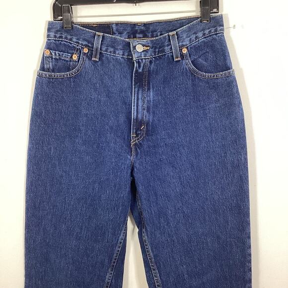 Levis Jeans Womens 12 Long Denim 550 Relaxed Fit Tapered Leg 90s Distressed USA - Picture 5 of 8